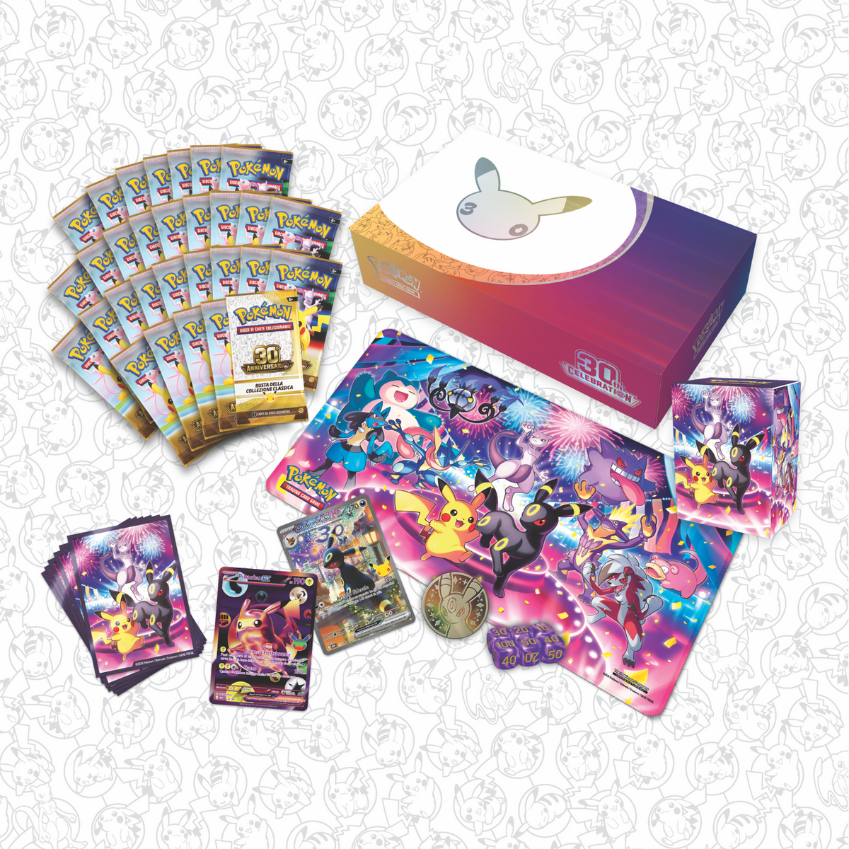 Pokémon TCG - 30° Anniversario - Collezione Ultra Premium "Serata" con 30 bustine, carte promo e accessori (ITA) (Copia)