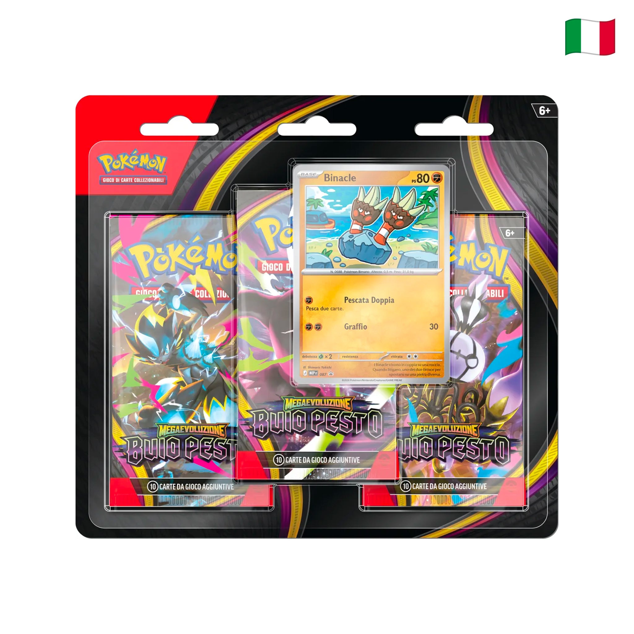 Pokémon TCG - Megaevoluzione Buio Pesto - Blister 3 buste e 1 carta promozionale (ITA)
