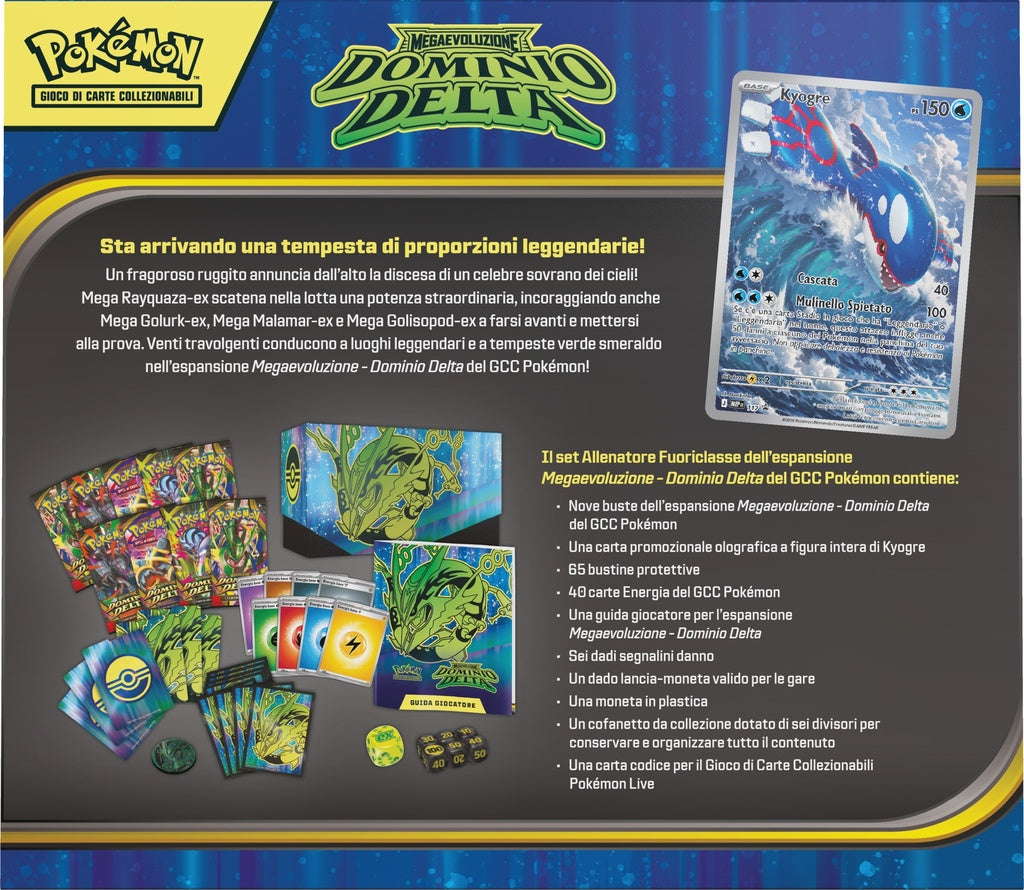 Pokémon TCG - Megaevoluzione Dominio Delta - Set Allenatore Fuoriclasse con 9 Bustine e Accessori (ITA)