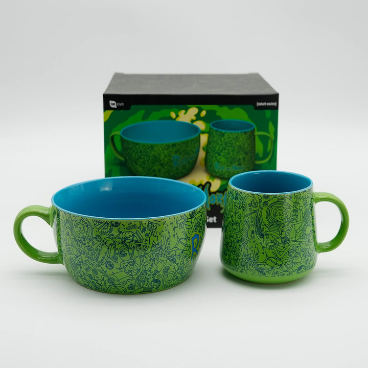 Rick And Morty Set Colazione Tazza + Ciotola Fantasia * Dt