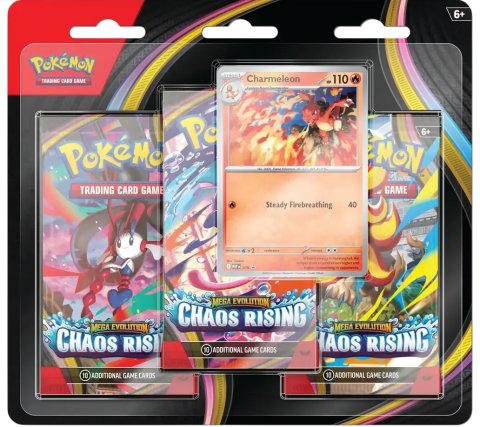 Pokémon Card Game – ME04 Mega Evolution Chaos Rising – Megaevoluzione Caos Nascente Blister 3 buste – Charmeleon – (ENG)