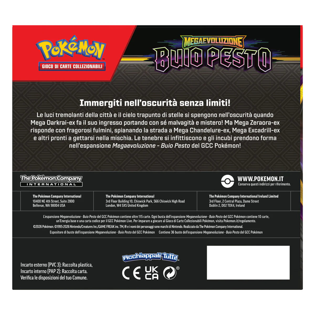 Pokémon TCG - Megaevoluzione Buio Pesto - Box Display 36 buste (ITA)