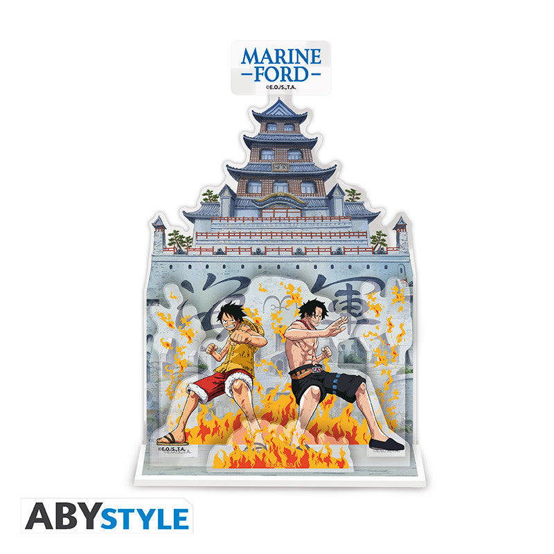 One Piece Diorama Acrilico Marineford