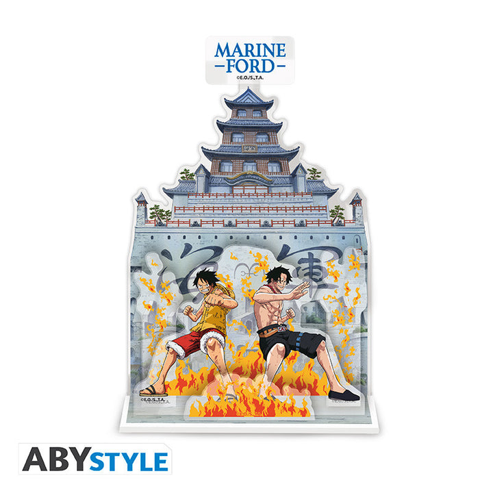 One Piece Diorama Acrilico Marineford