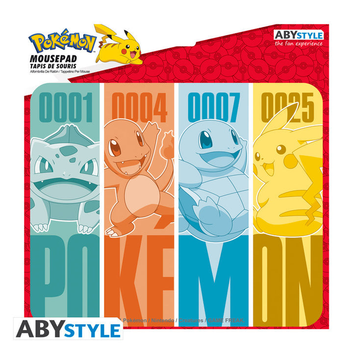 Pokemon Tappetino Mouse Flessibile Kanto Starters