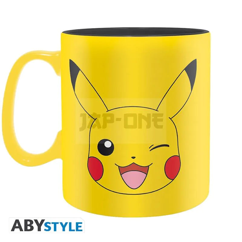 Pokemon Tazza 460 Ml Pikachu Face Con Scatola X2 Abymuga564* Dt